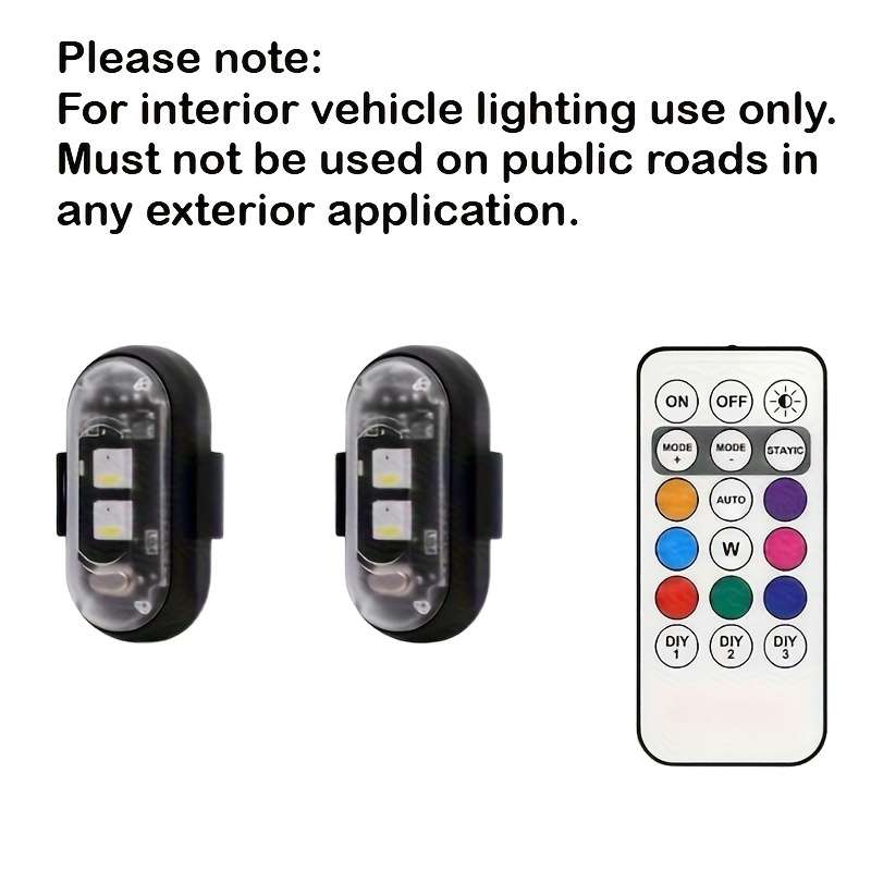 Car Lights Items 2 Lights 1 Remote Control