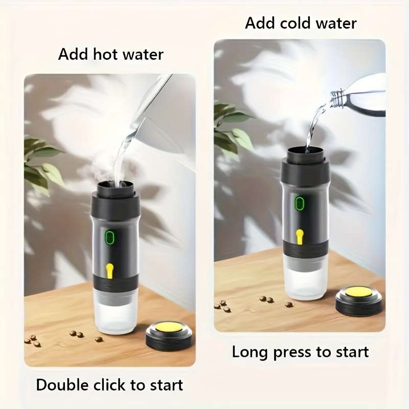 Portable Espresso Machine With Usb Charging Self Heating Travel Coffee Maker