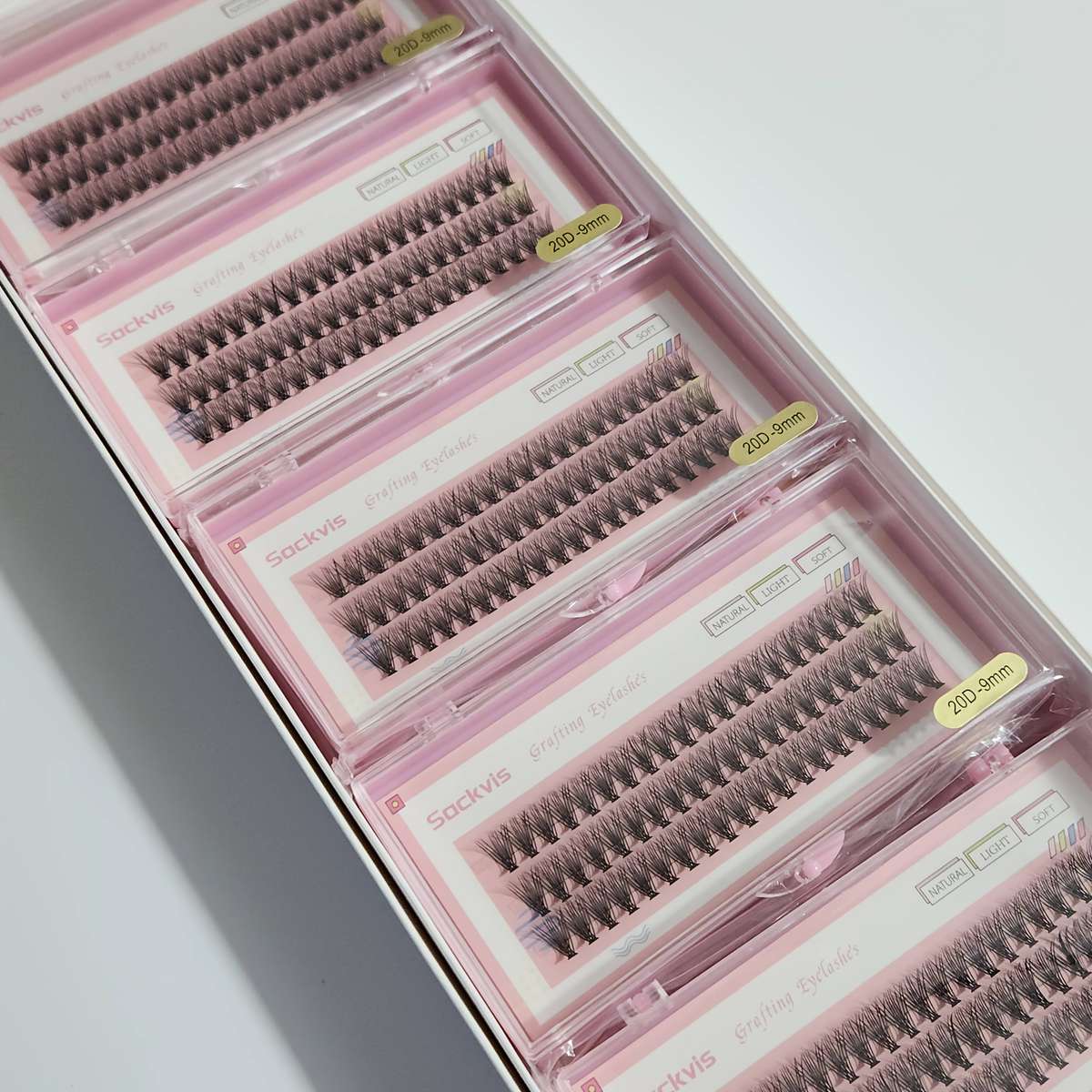 Natural Wispy Individual Lashes Model 20d 12mm 10 Boxes 14mm