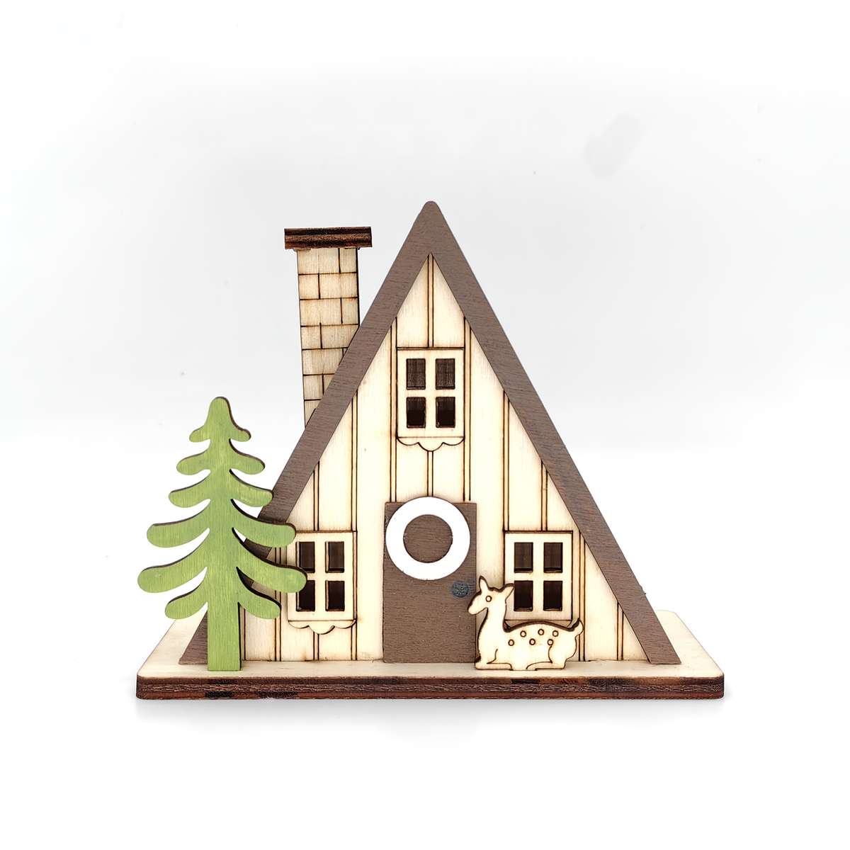 Building Toy Architectural Model Toy Set Items Coffee Colored Small House