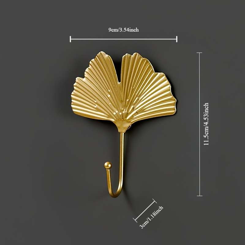 Metal Leaf Hooks Ins Style Decorative Hooks Storage Racks Style 1PCS A ADD 1PCS B