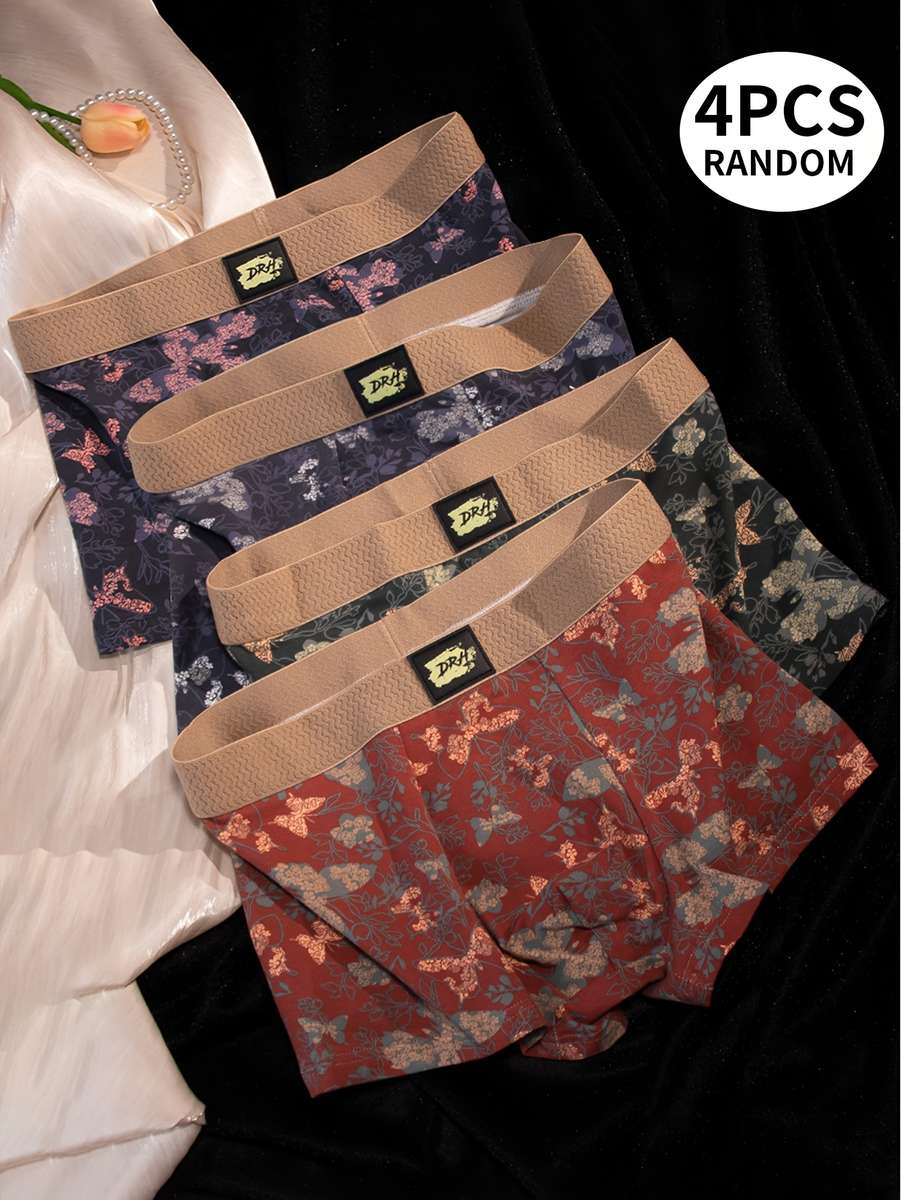 Mens Underwear Color 4Pcsrandom Color Sizes