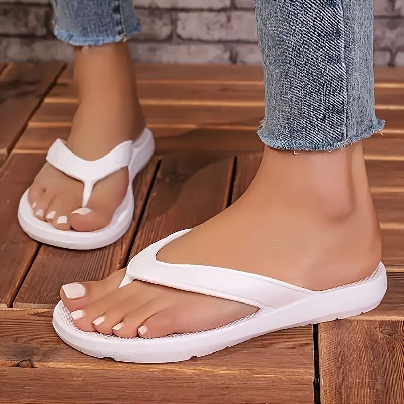 Ladies Summer Flip Flops Khaki Uk 8.5-9