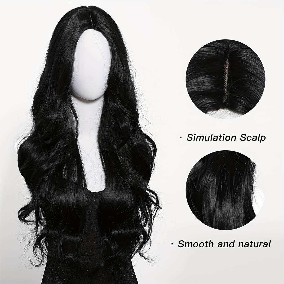 Women S Wigs Black Hair Length81.28Cm