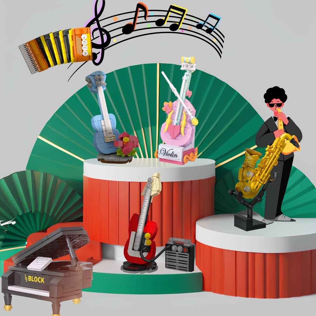 3D Puzzle Musical Instrument Model Style Electric Guitar