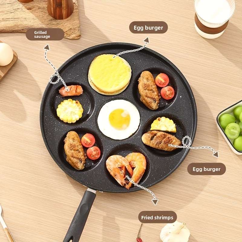 Frying Pan Color 7Compartment Frying Pan