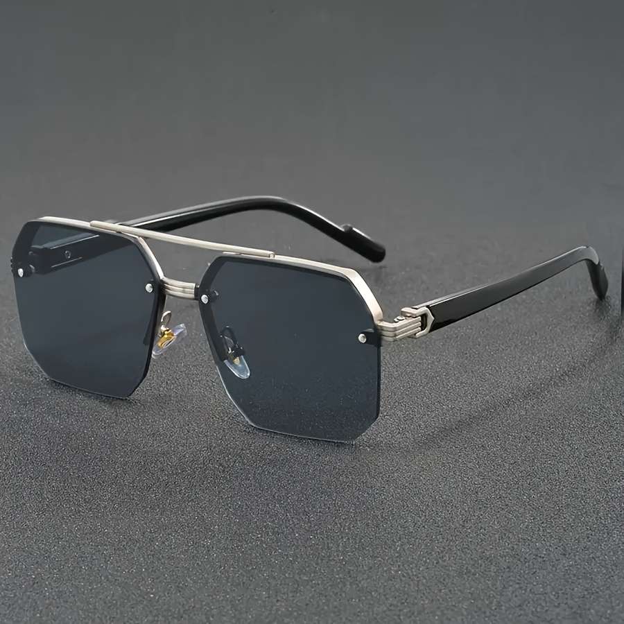 Mens Glasses Color Golden Frame Full Gray