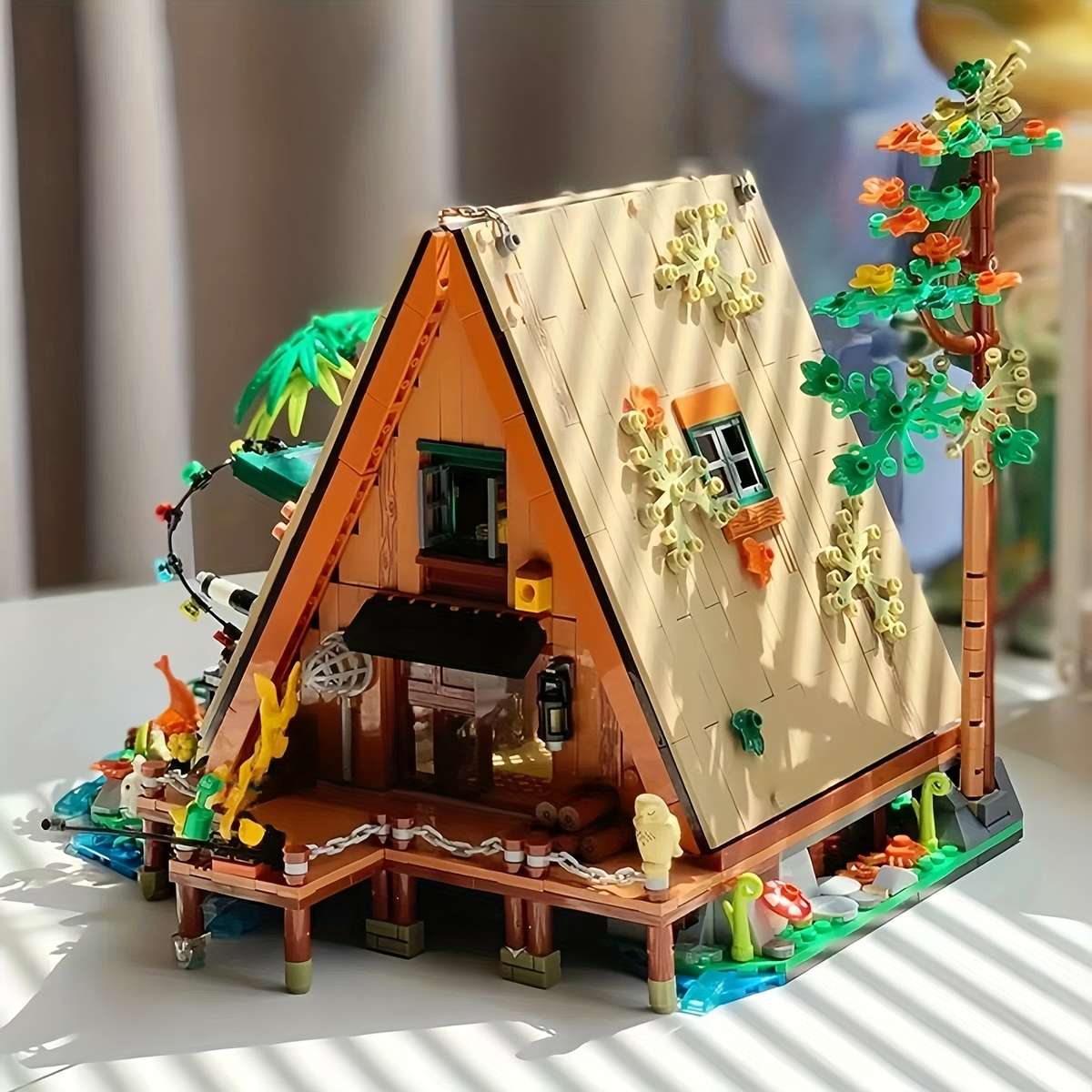 3D Building Model Puzzle Set Color Forest Villa