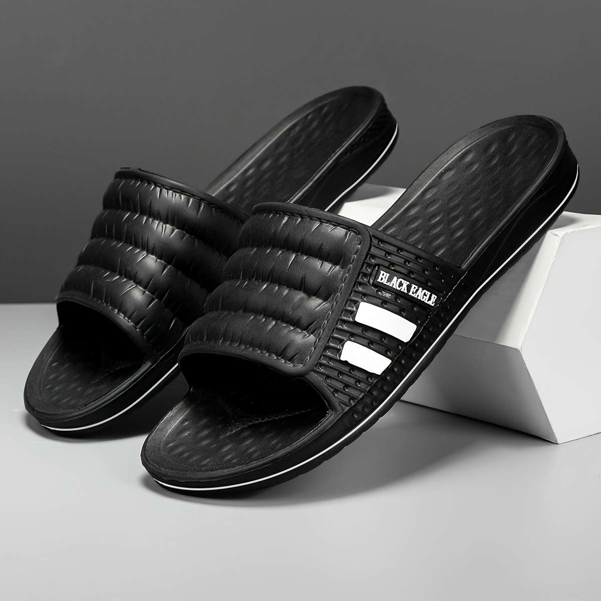 Men Slippers Summer Style Grey Size Uk 7