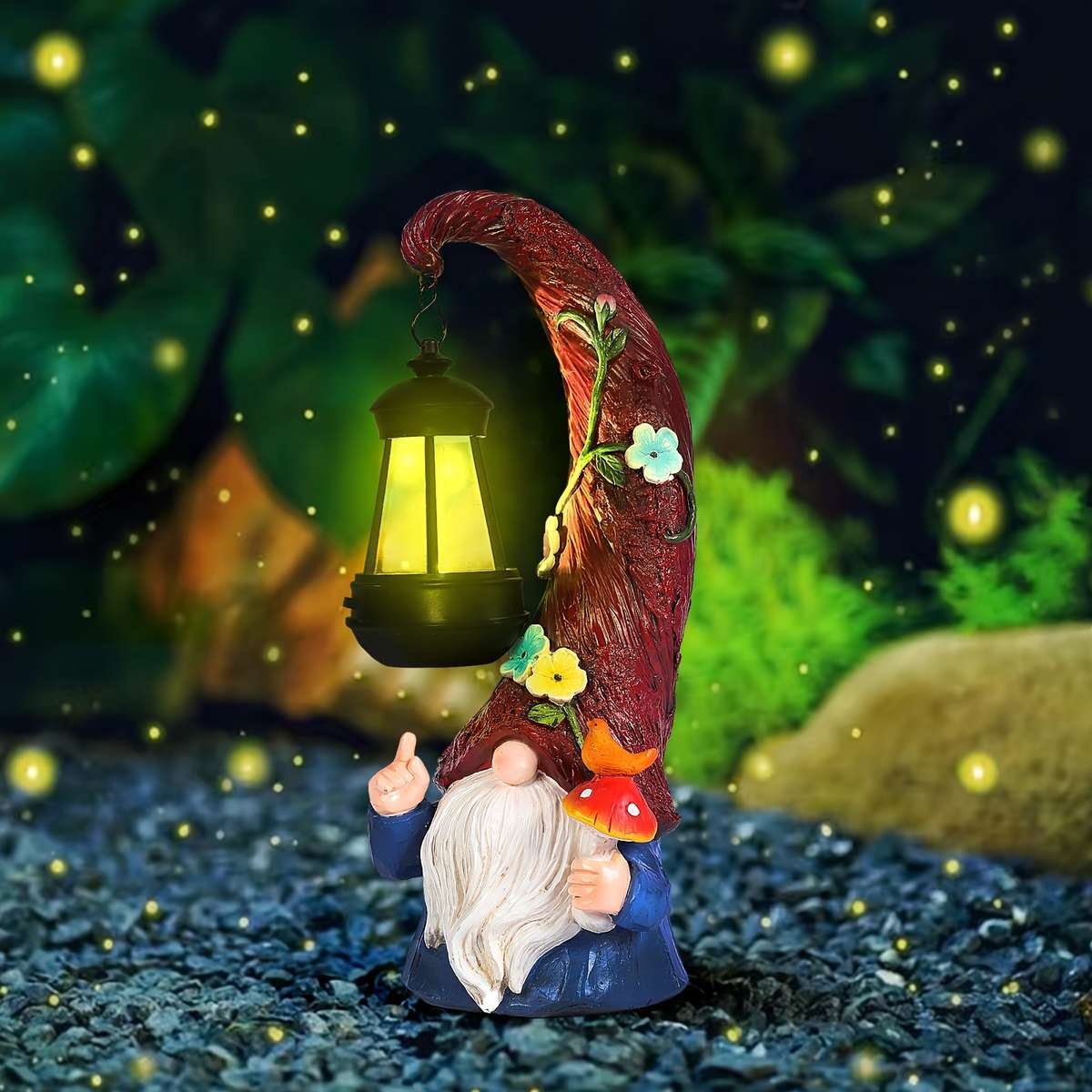 Pack Solar Gnome Statue Light Ipx4