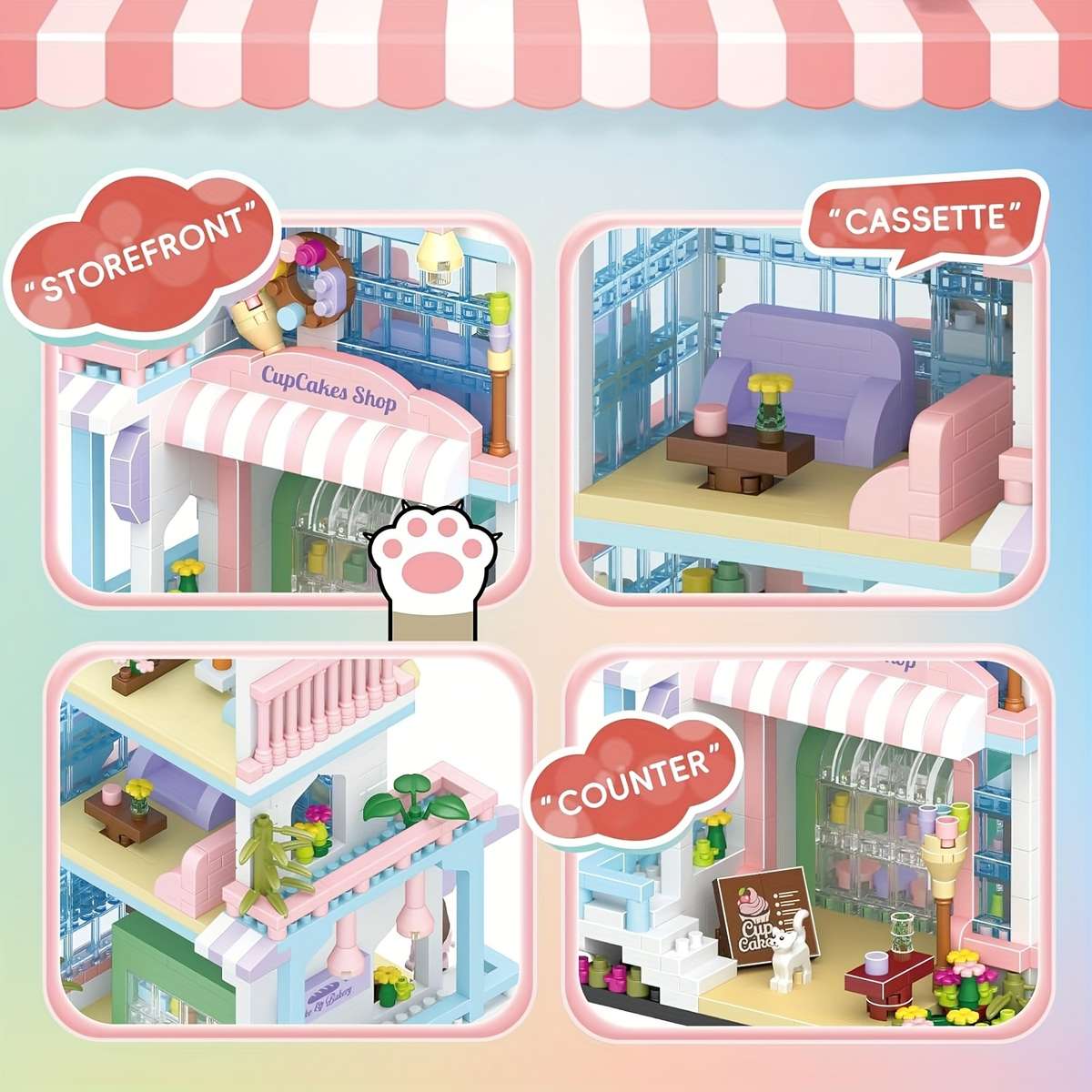 Building Toy Architectural Model Toy Set Model Cake Shop