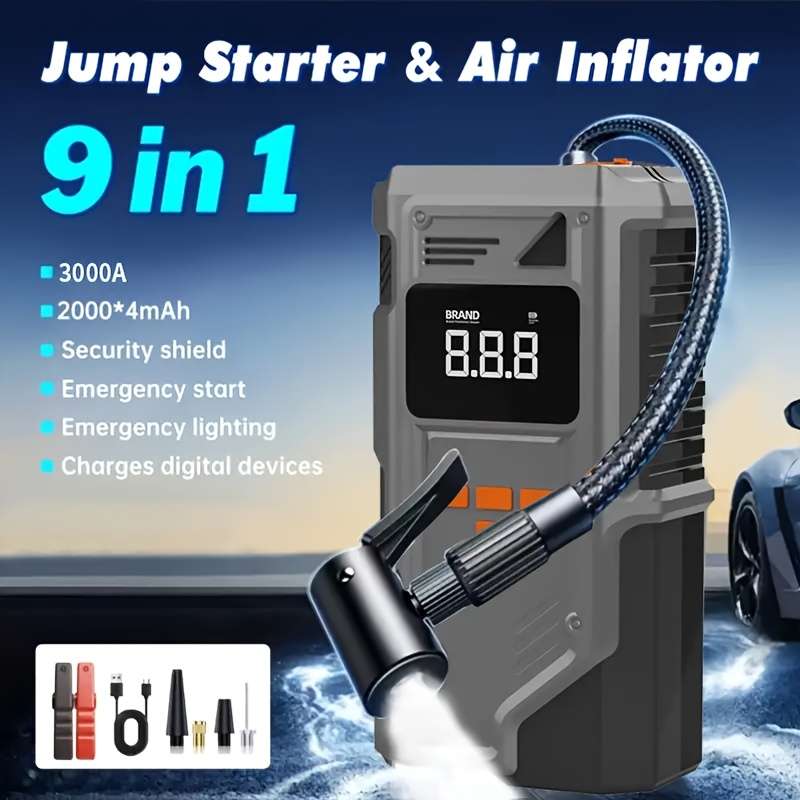 Ultra Durable Efficient Ergonomic Car Jump Starter Kit For Emergency Kit