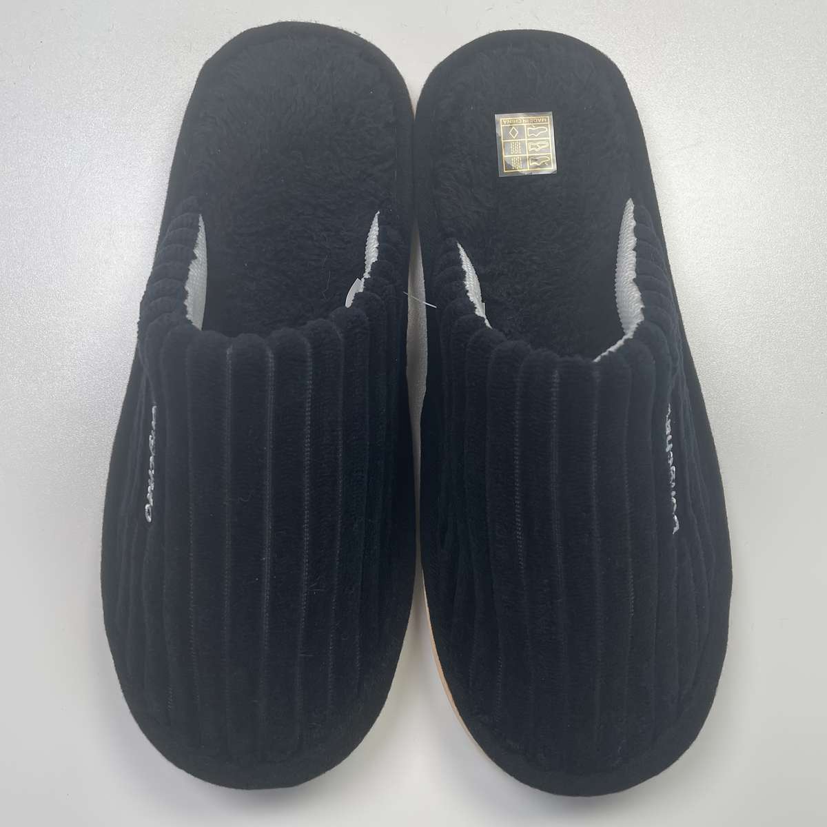 Cotton Slippers Color Black Sizeuk 7.5-8