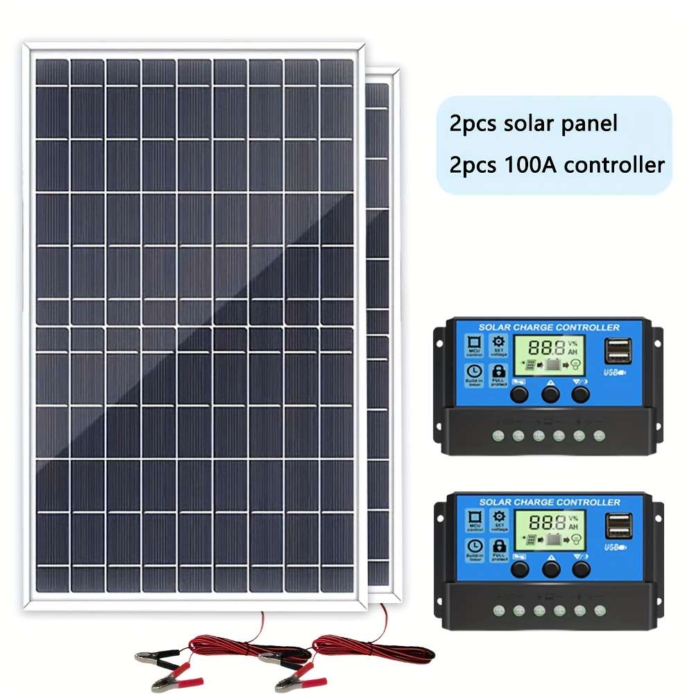 Solar Panel Model 2Pcs Solar Panel Add Controller