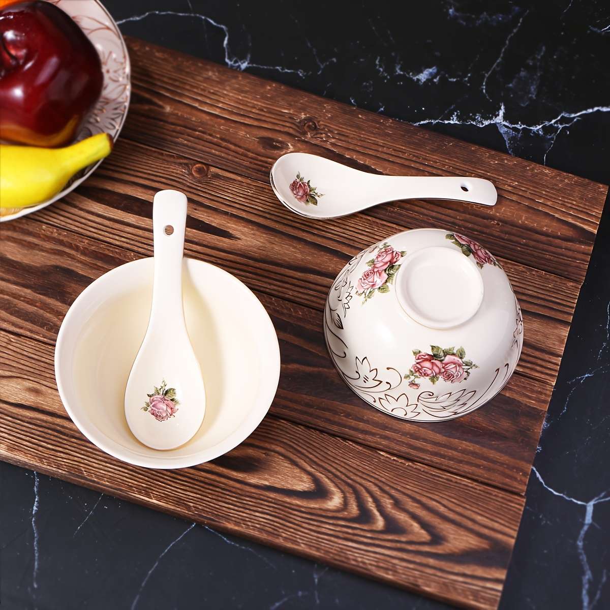 Bowl Color Roseb Quantity2 Bowls  2 Spoons