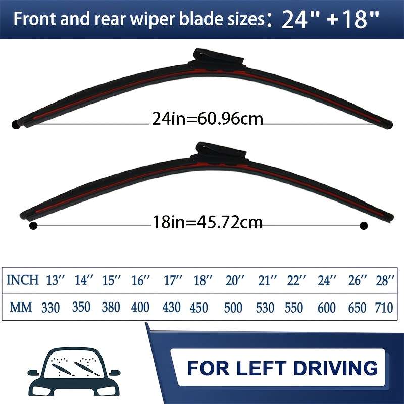Windshield Wipers Model 60.96Cm 45.72Cm 2015 2018 B3