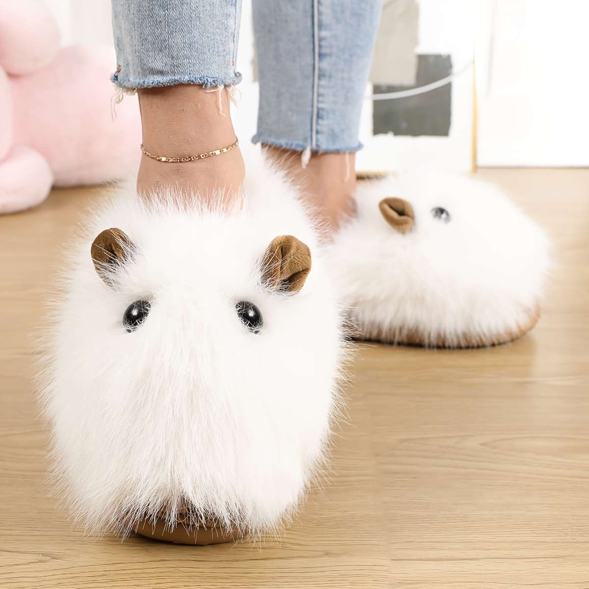 Cotton Slippers Color White Sizeuk 7.5-8