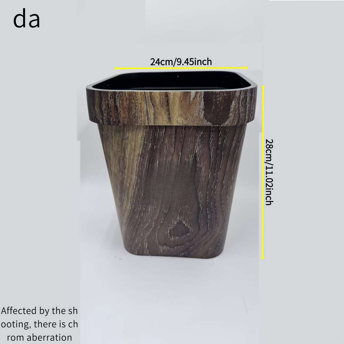 Garbage Can Color Press Ring Wood Grain 7L