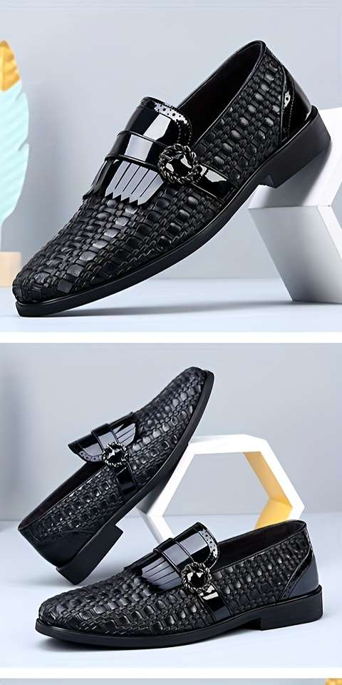 Mens Leather Shoes Color Black Sizeuk 10
