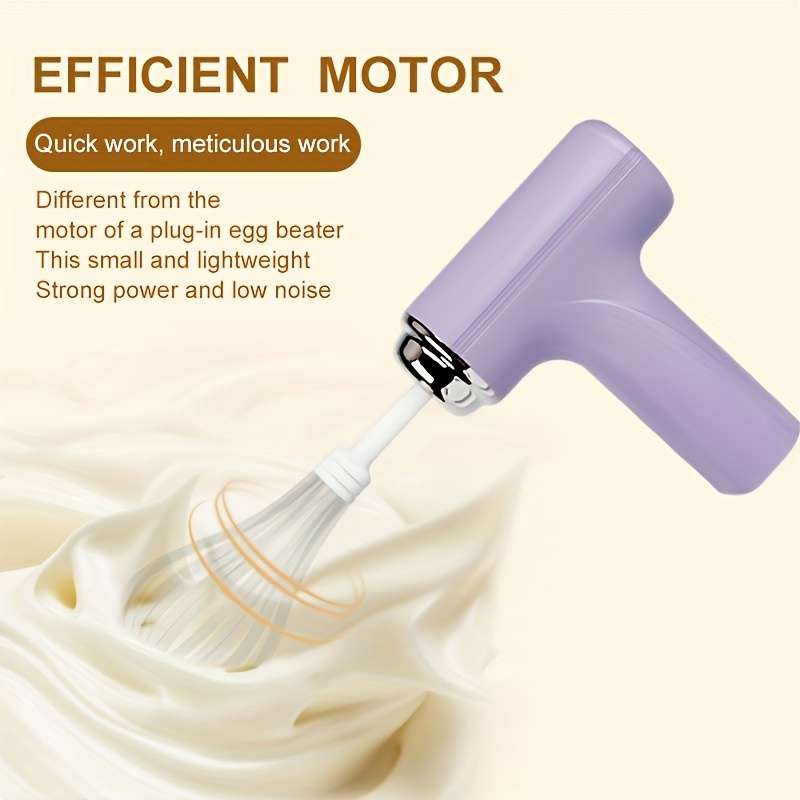 Portable Electric Egg Yolk Whisk With Whisk Attachments