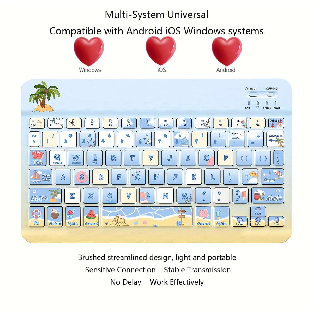 Keyboard Color Summer Beach