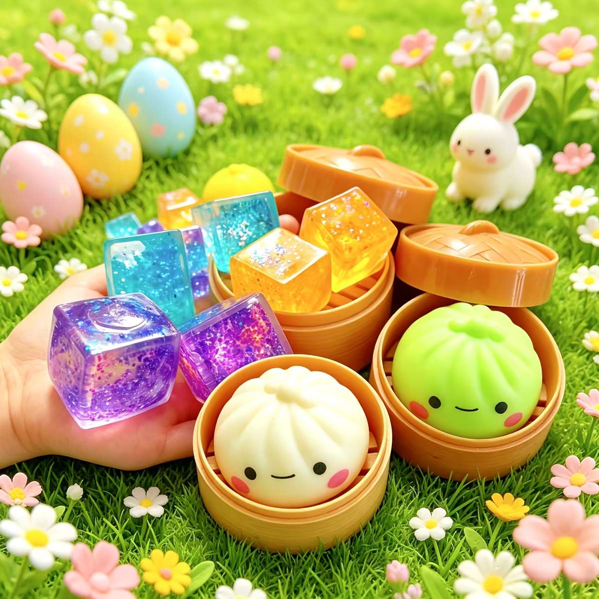 Squeezable Toys Color Random Color Items Glitter Bao Ice Cube