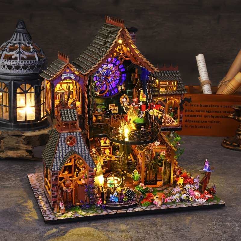 3D Building Model Puzzle Set Style Magic Forest
