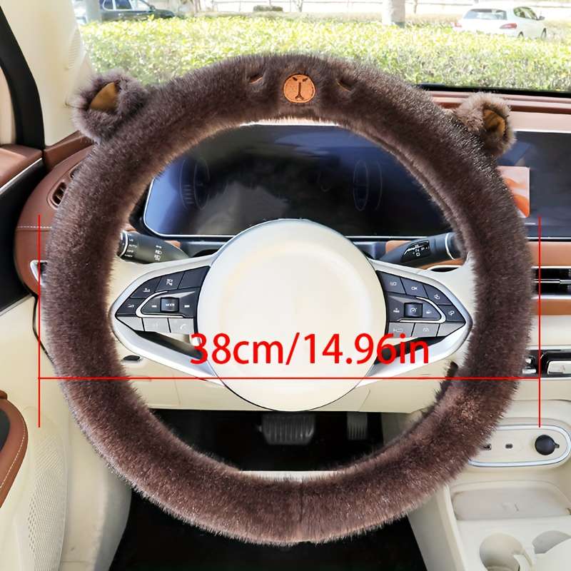 Car Steering Wheel Cover Brown Model D Type
