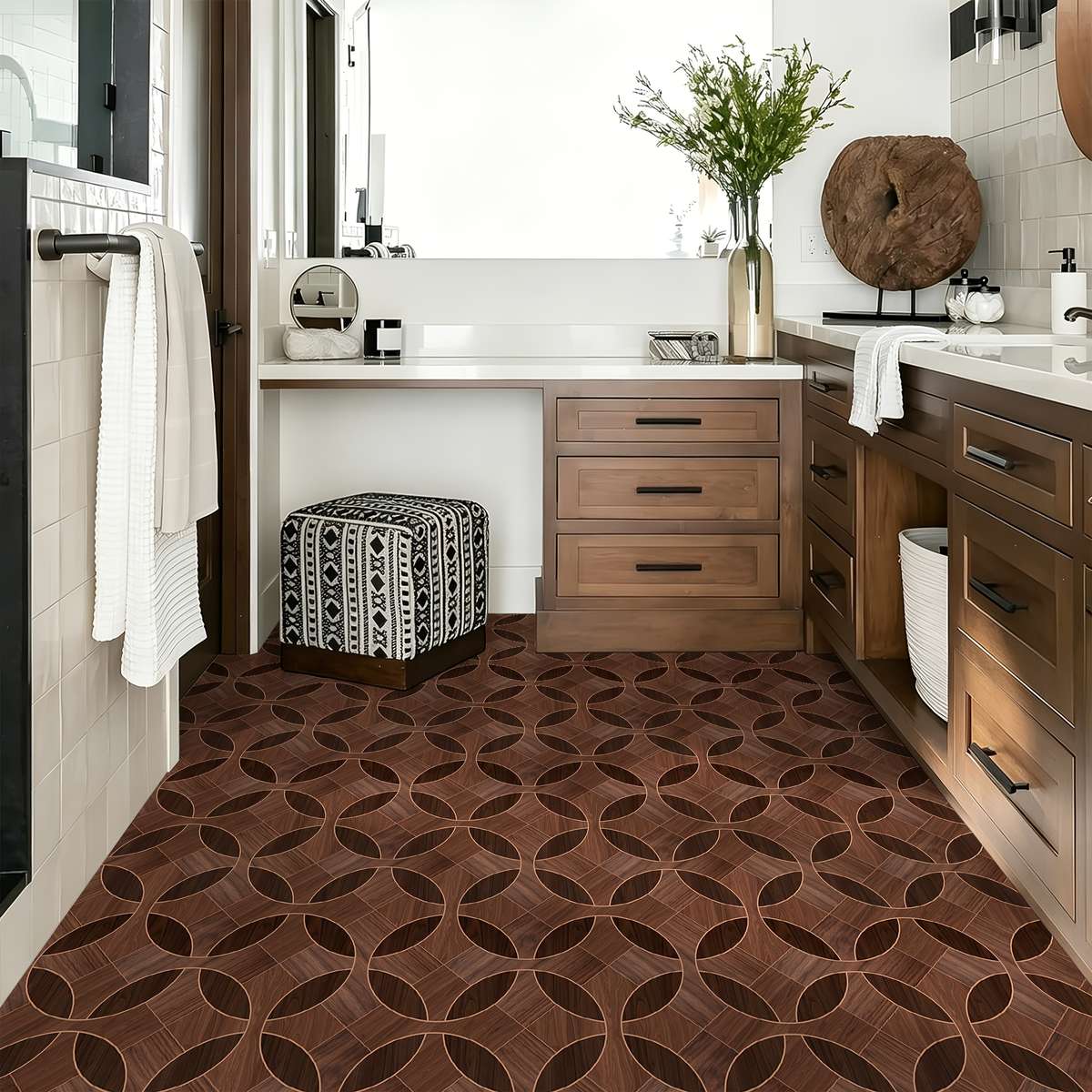 Self Adhesive Floor Stickers 40Cm*120Cm Wood Grain
