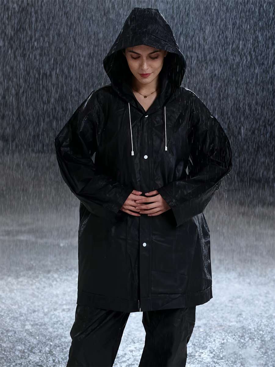Raincoat Black Size Asian Onesize