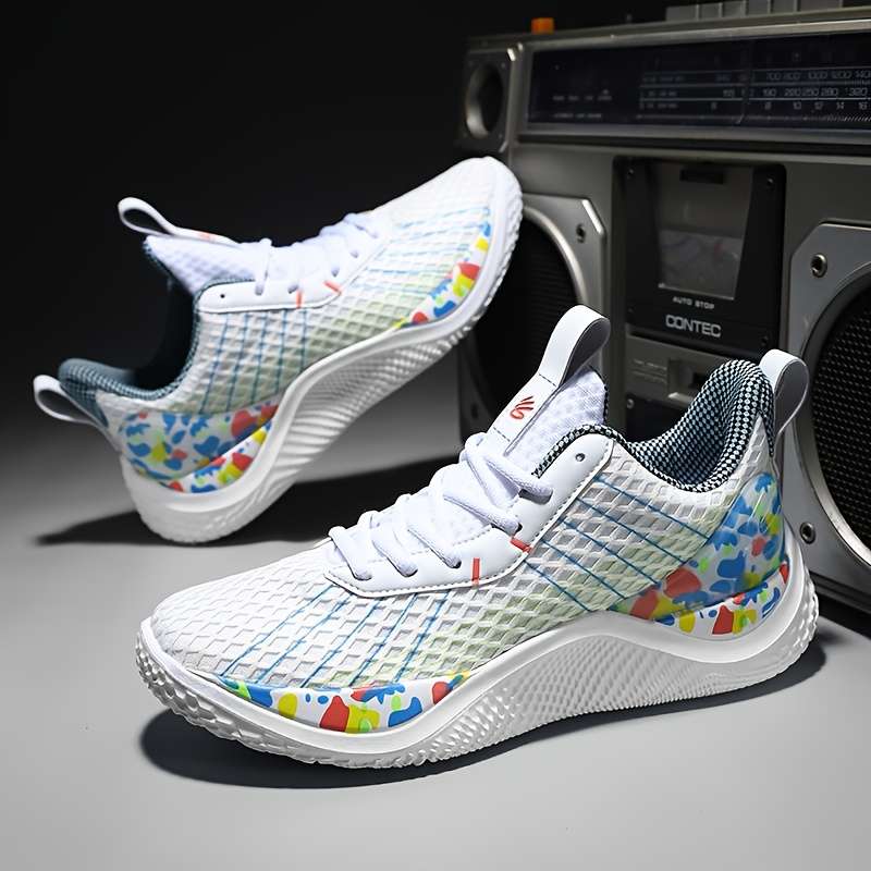 Sneakers White And Green Size Uk 7