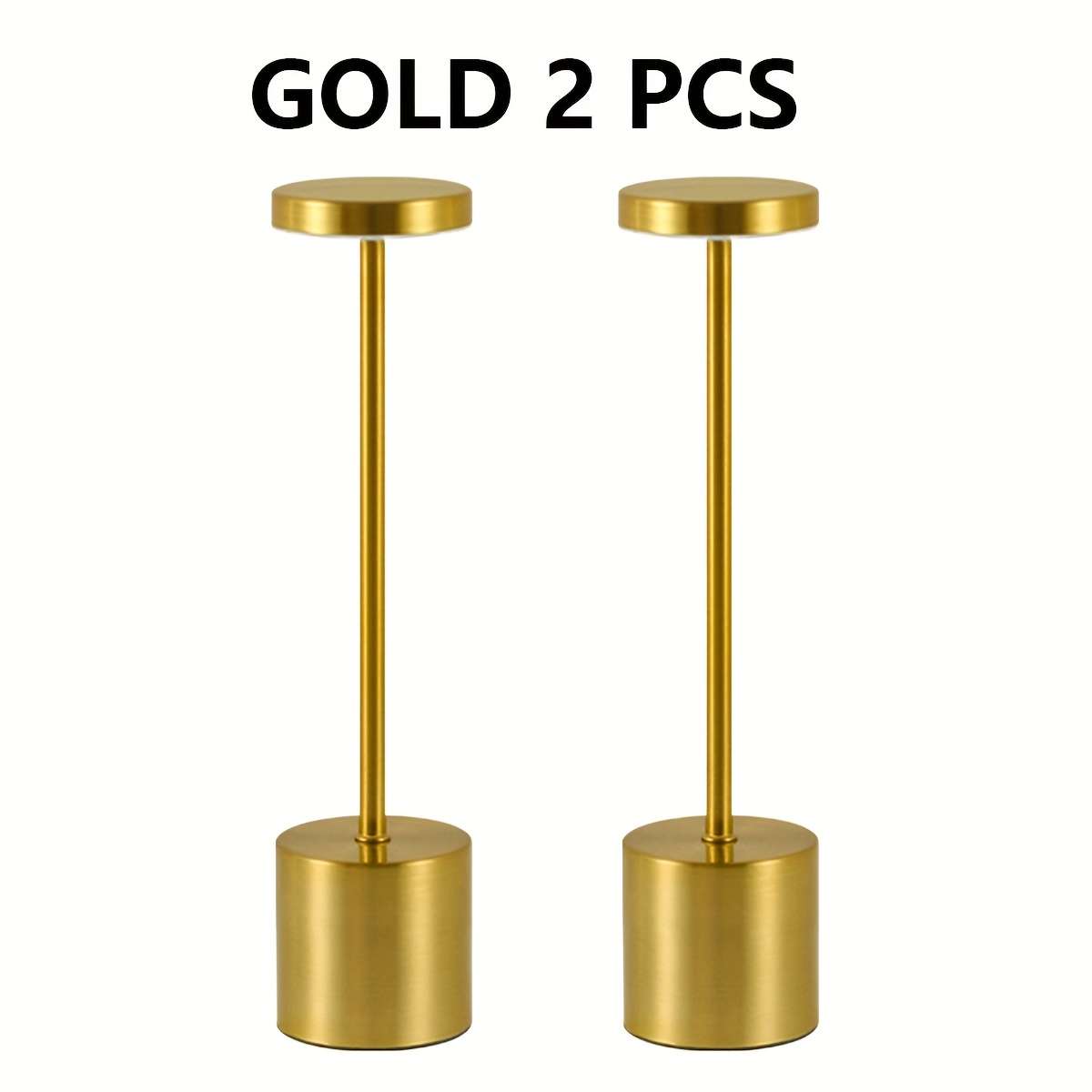 Desk Lamp Color 2Pcs Golden