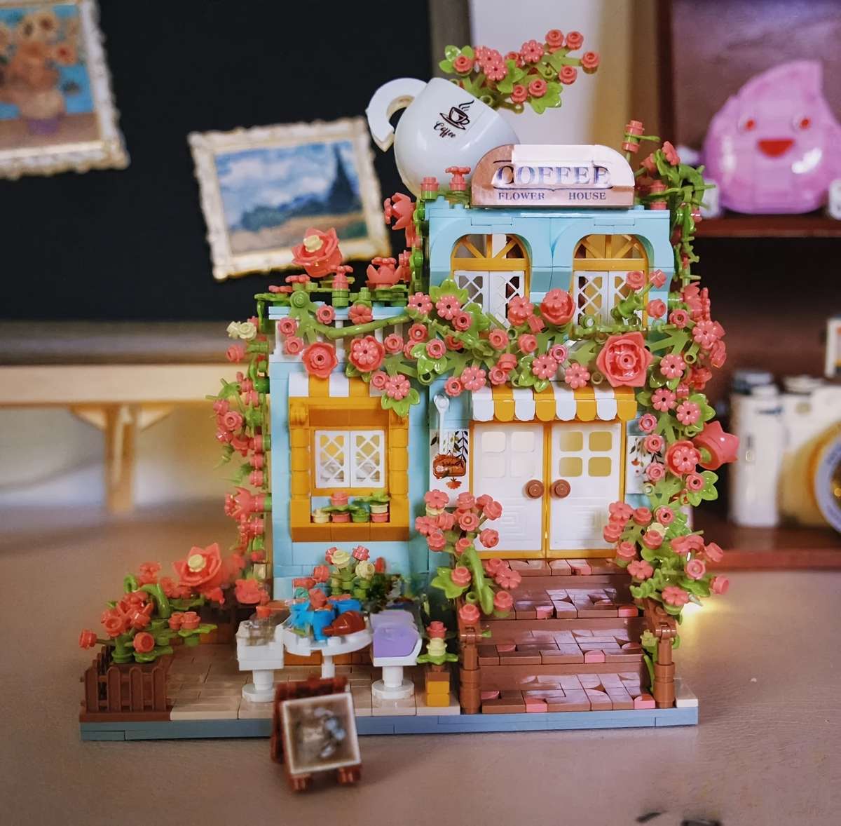 Building Toy Architectural Model Toy Set Model Romantic Florist