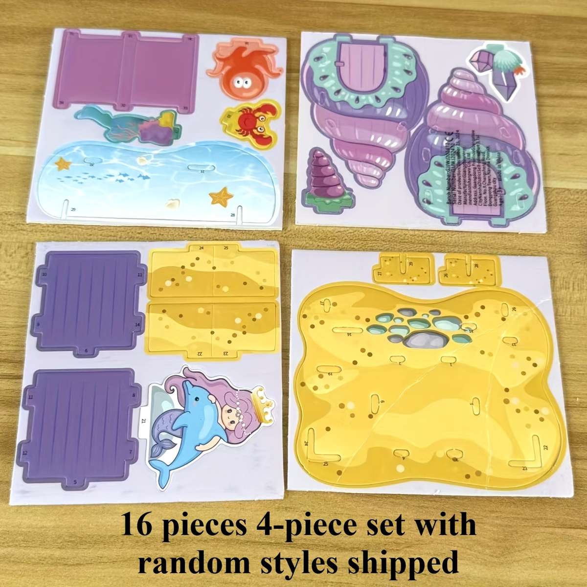 3D Building Model Puzzle Set Model Random Quantity 4 Pcs