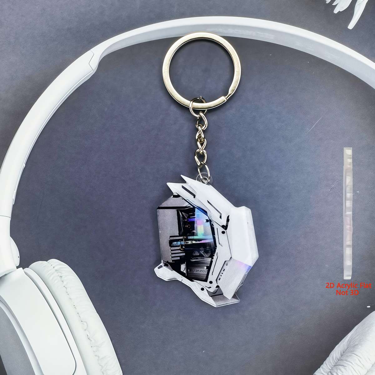 Keychain Ornament Color White
