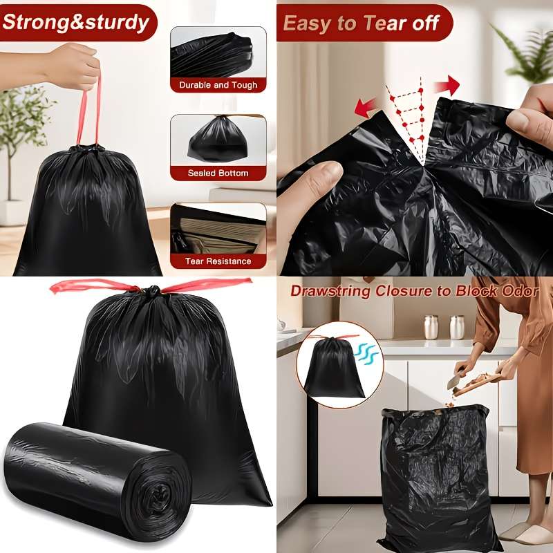 Trash Bag100Pcs Black