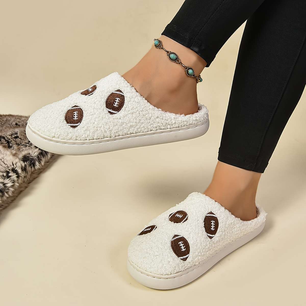 Cotton Slippers Color Grey Sizeuk 7.5-8