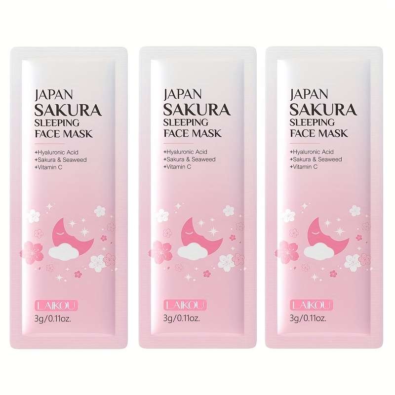 Facial Mask Items Snail Sleeping Mask 3Pcs
