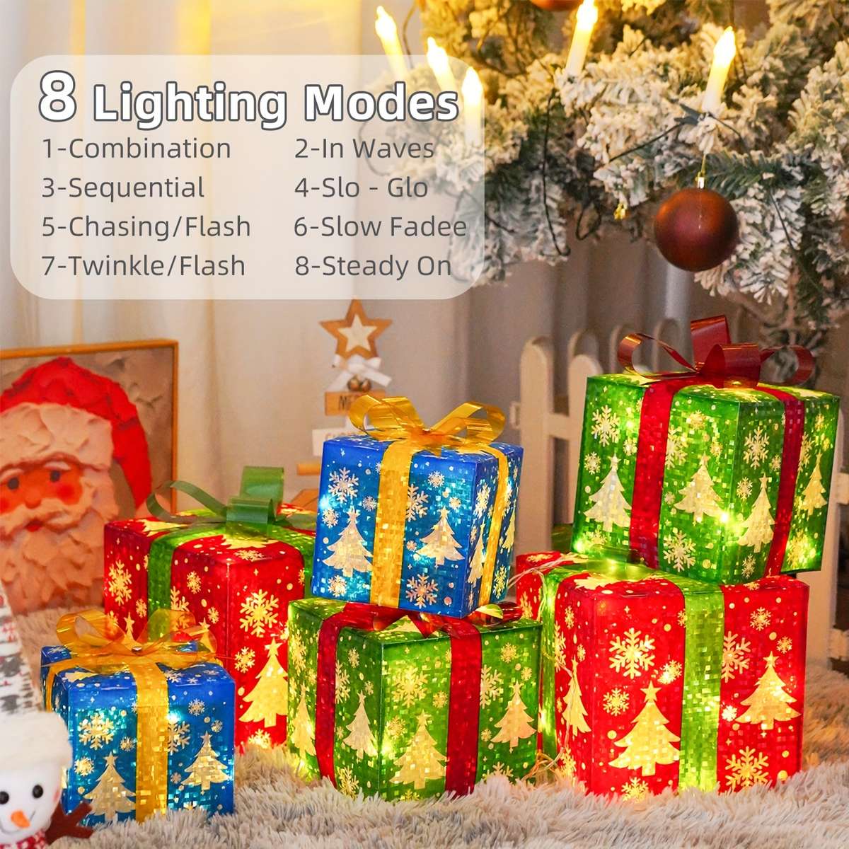Christmas Lights 3 Pcs Warm Color