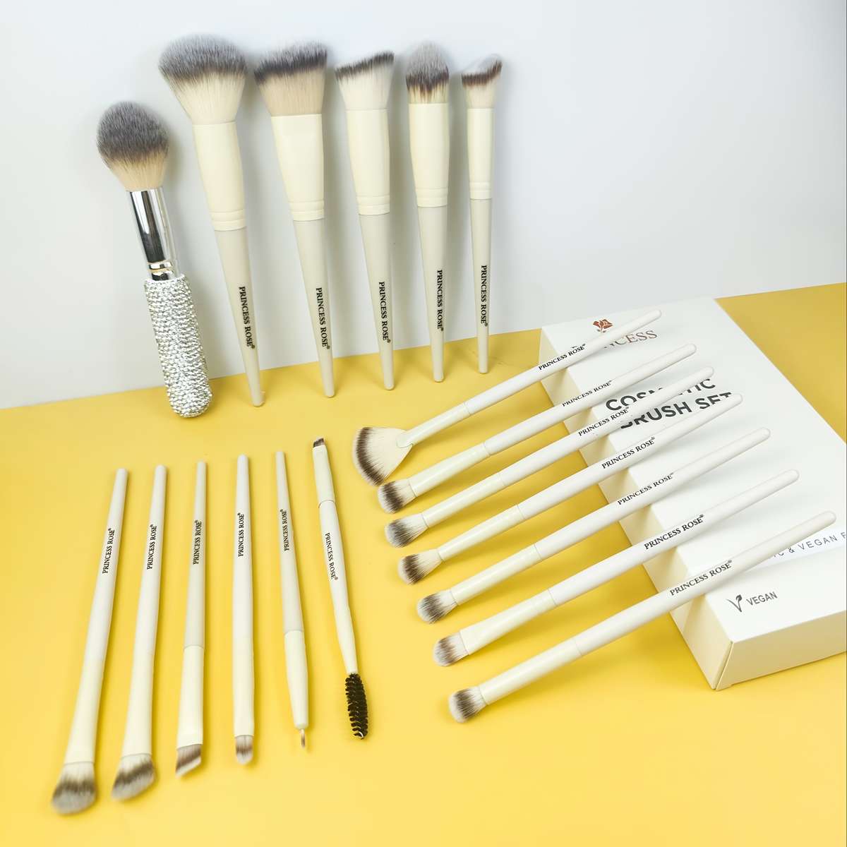Makeup Brush Set Color Beige Quantity19Pcs