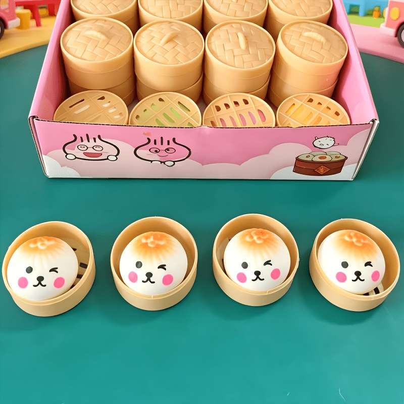 Squeezable Toys Color Baozi Steaming Basket Lid