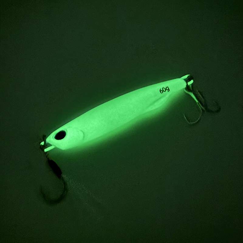 1pc 30g Luminous Metal Lure Fishing Bait Durable Iron ABS Construction