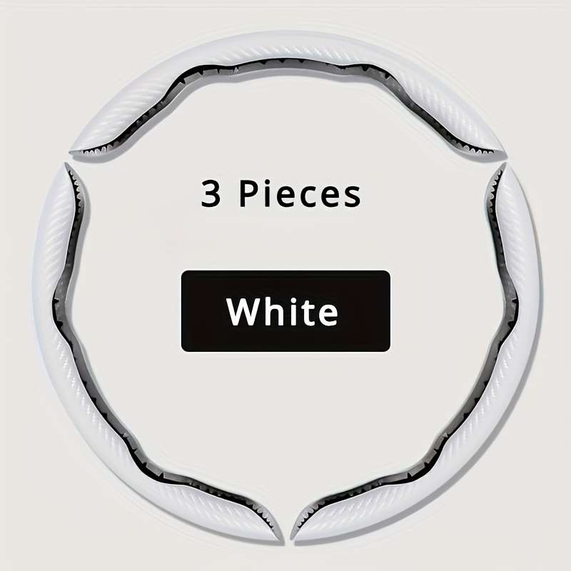 Car Steering Wheel Cover Three Piece Set White