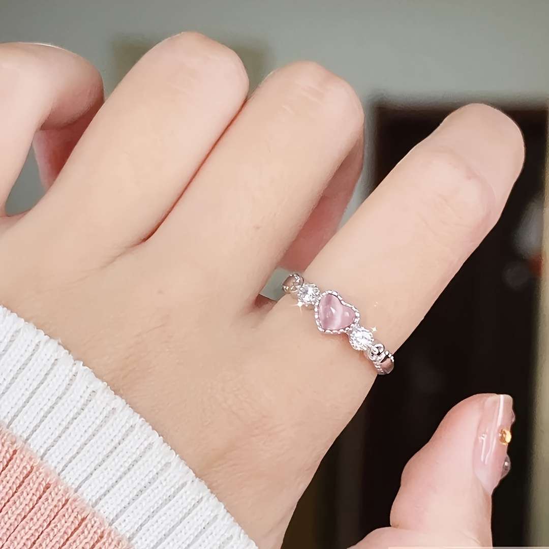 2PCS Modern Heart Comfort Fit Finger Ring Quantity