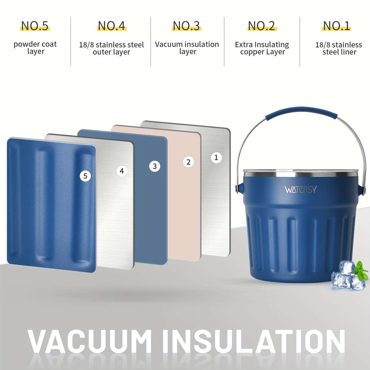Ice Bucket Color White Capacity7.6L