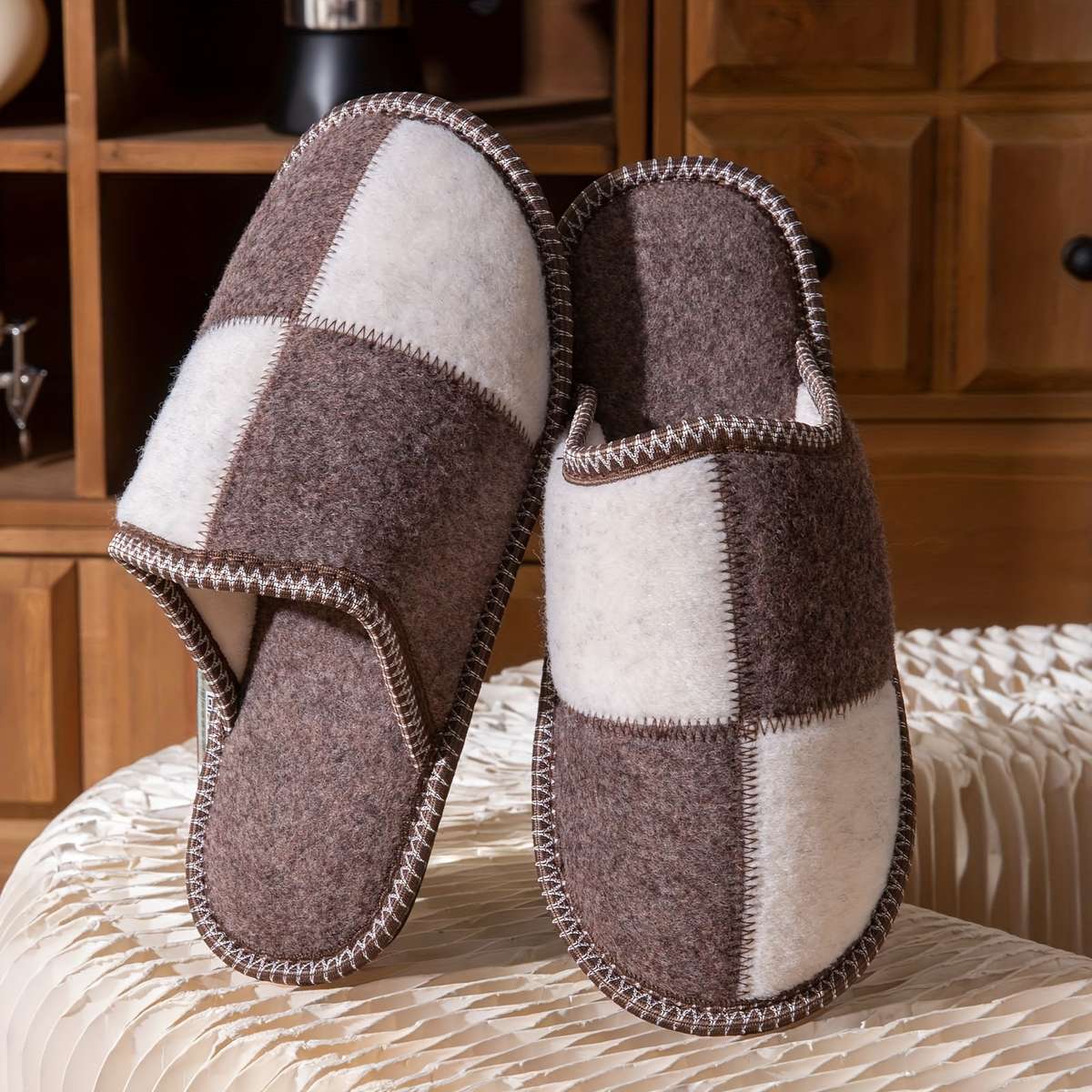 Cotton Slippers Color Grey Sizeuk 7.5-8