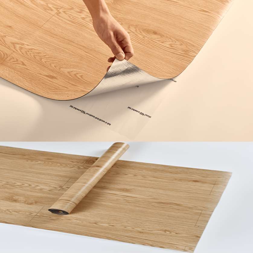 Self Adhesive Floor Stickers 2 Roll Wood Grain