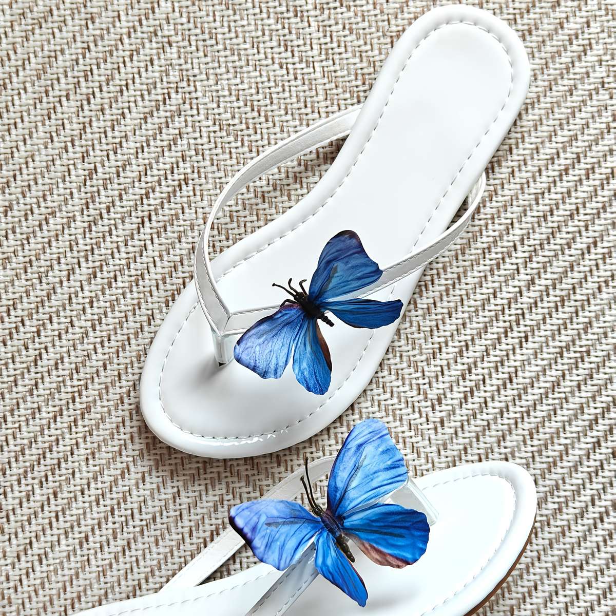 Ladies Summer Flip Flops Blue Uk 5.5