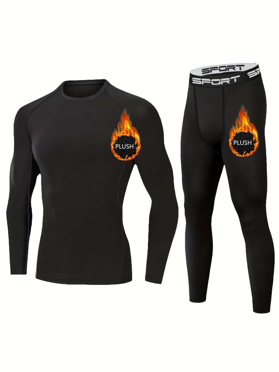 Thermal Underwear Color 2 Piecesblack Gray Wire Sizes