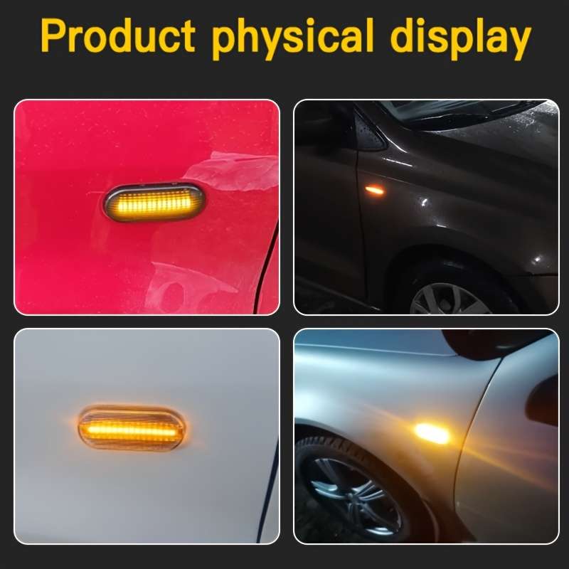 Car Lights Color 2Pcs Clear Lenses